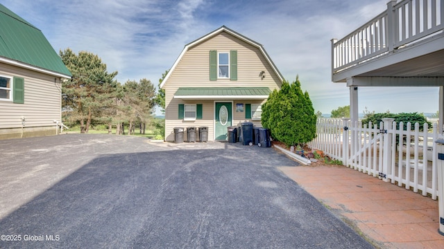 127 Firefly Meadow Rd, Glen, NY 12072 - view of front of house featuring a gambrel roof, a gate, and metal roof