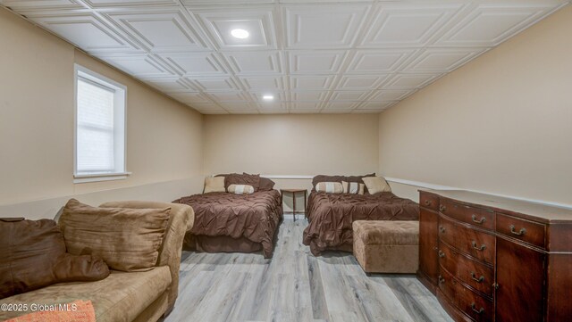 127 Firefly Meadow Rd, Glen, NY 12072 - bedroom with recessed lighting, light wood-type flooring, and an ornate ceiling