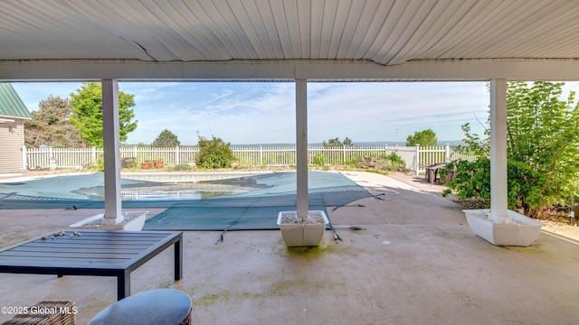 127 Firefly Meadow Rd, Glen, NY 12072 - view of swimming pool with a patio, a fenced backyard, and a water view