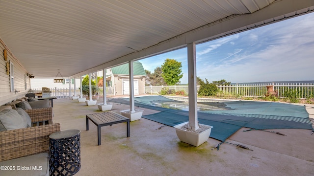 127 Firefly Meadow Rd, Glen, NY 12072 - fenced backyard with a patio and a water view