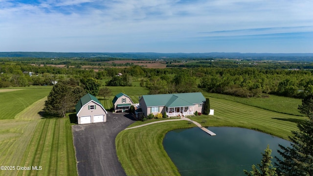 127 Firefly Meadow Rd, Glen, NY 12072 - view from above of property with a large body of water