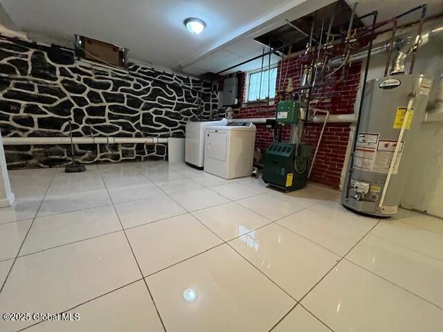 201 10th St, Troy, NY 12180 - utilities with gas water heater, washer and clothes dryer, and electric panel