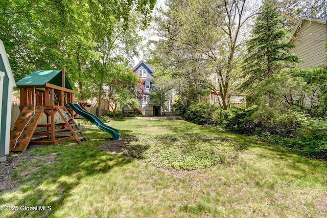 1348 Union St, Schenectady, NY 12308 - view of green lawn featuring a playground