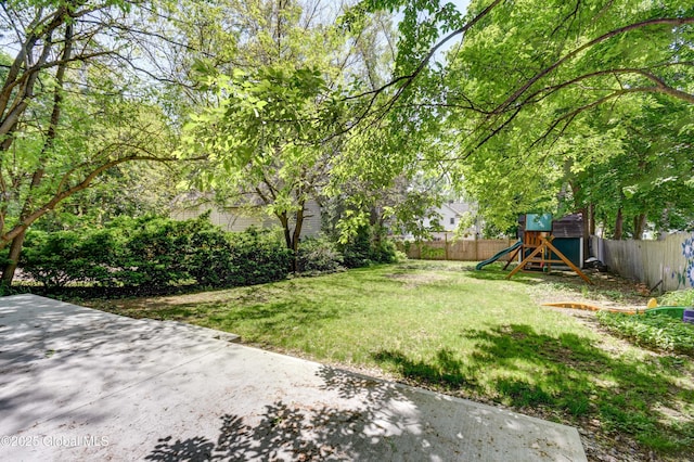 1348 Union St, Schenectady, NY 12308 - view of yard featuring a playground and a patio area