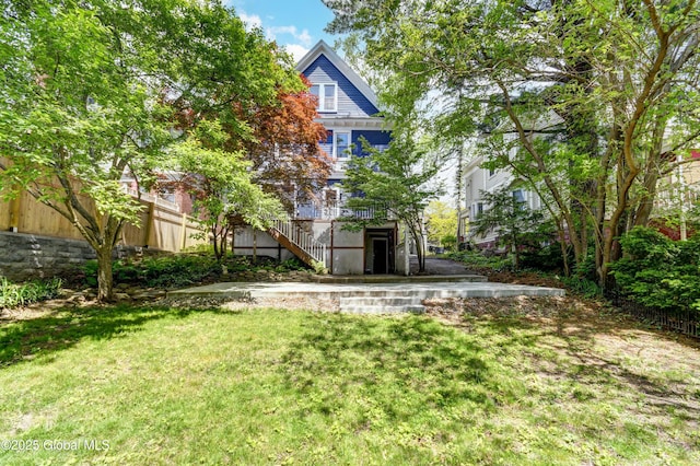 1348 Union St, Schenectady, NY 12308 - back of house with stairs
