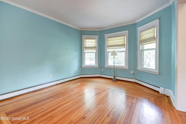 1348 Union St, Schenectady, NY 12308 - spare room with wood-type flooring, crown molding, and baseboards