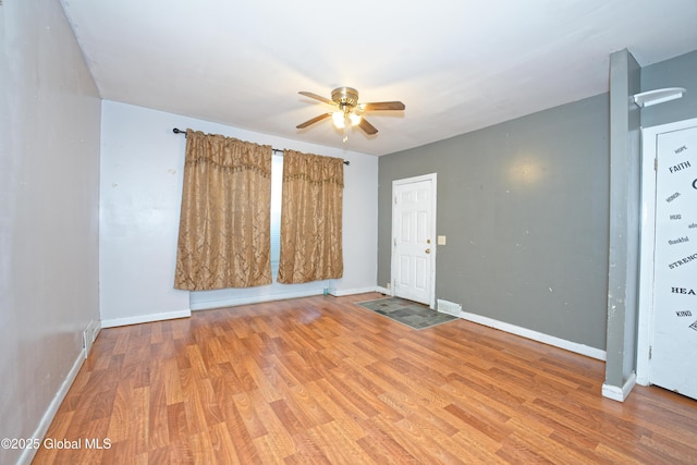 1526 6th Ave, Watervliet, NY 12189 - entryway with ceiling fan and light wood-style flooring