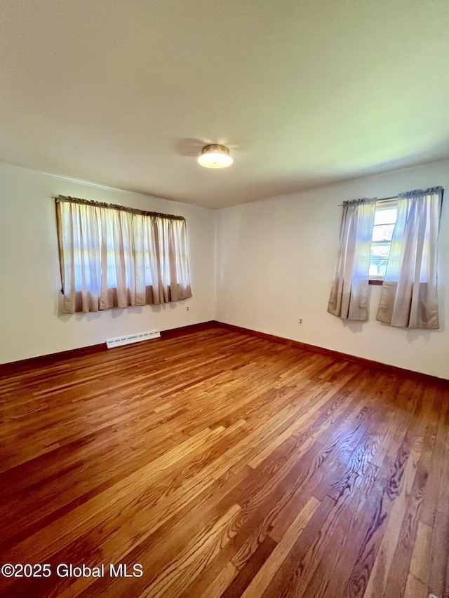 19 Lillian Dr, Glenville, NY 12302 - empty room featuring wood finished floors, a baseboard radiator, and baseboards