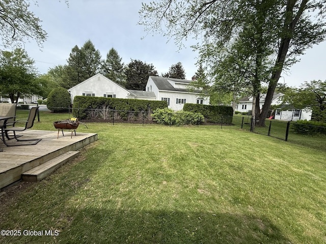 8 Hackett St, Bethlehem, NY 12158 - view of yard with a wooden deck