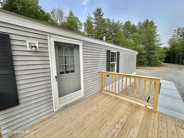 6041 Rte 9n, Hadley, NY 12835 - view of wooden deck