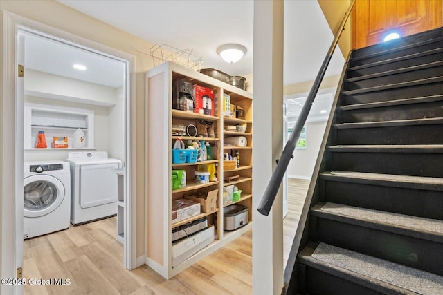 30 Overlook Ct, Claverack, NY 12534 - stairway featuring wood finished floors and washing machine and clothes dryer