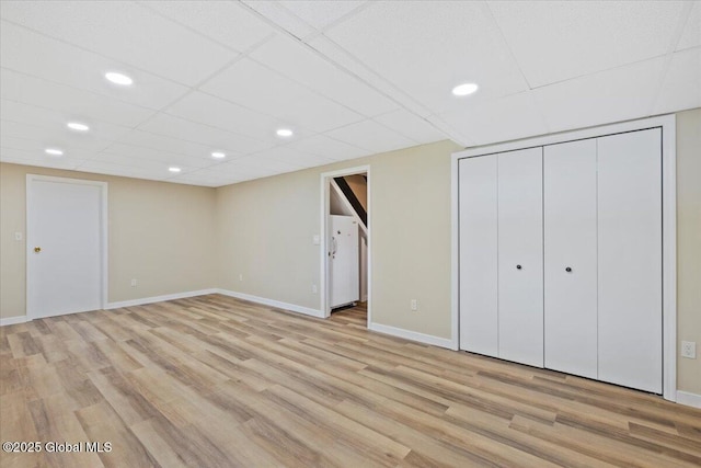 30 Overlook Ct, Claverack, NY 12534 - finished basement featuring light wood-style floors, baseboards, recessed lighting, and a drop ceiling