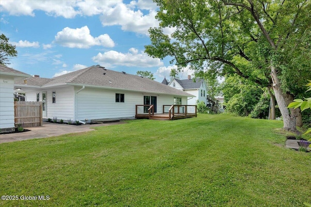 55 Fairview Ave, Hudson, NY 12534 - rear view of property with a deck and roof with shingles