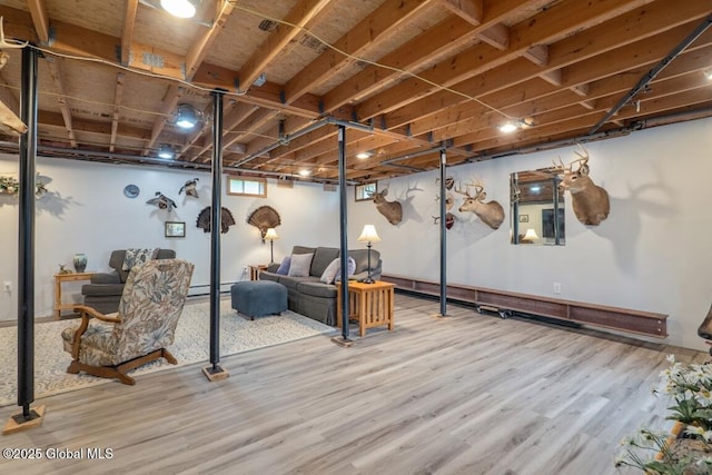 440 Posson Hill Rd, Middleburgh, NY 12122 - basement with wood finished floors