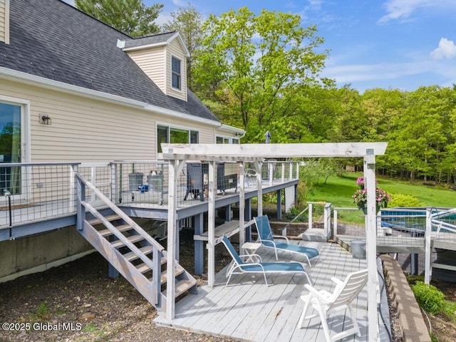 440 Posson Hill Rd, Middleburgh, NY 12122 - wooden deck with stairway