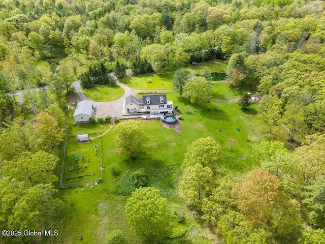 440 Posson Hill Rd, Middleburgh, NY 12122 - view from above of property with a heavily wooded area