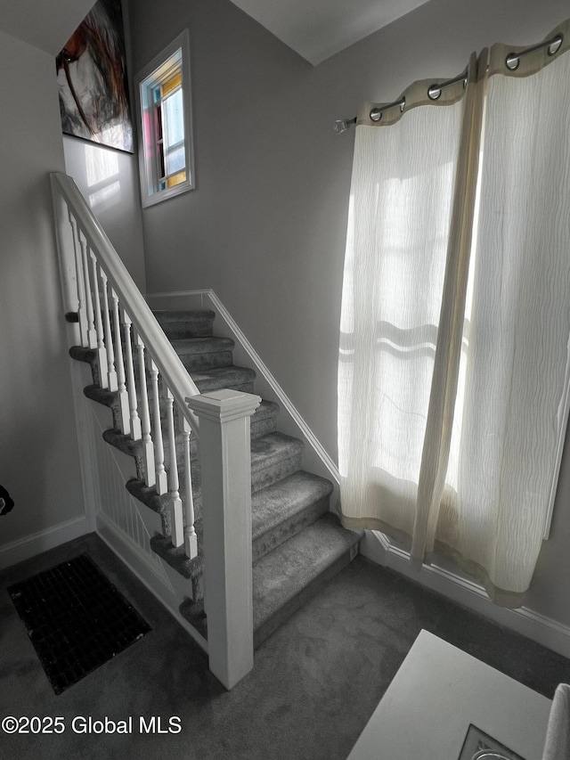 94 Willow Ave, Schenectady, NY 12304 - stairway with carpet floors