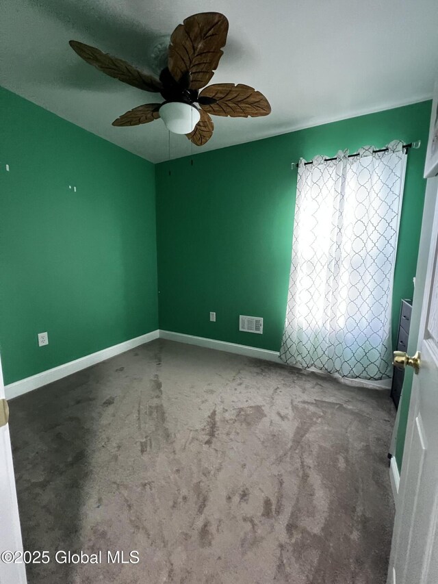 94 Willow Ave, Schenectady, NY 12304 - carpeted spare room featuring a ceiling fan and baseboards