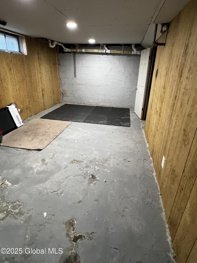 94 Willow Ave, Schenectady, NY 12304 - basement with wooden walls