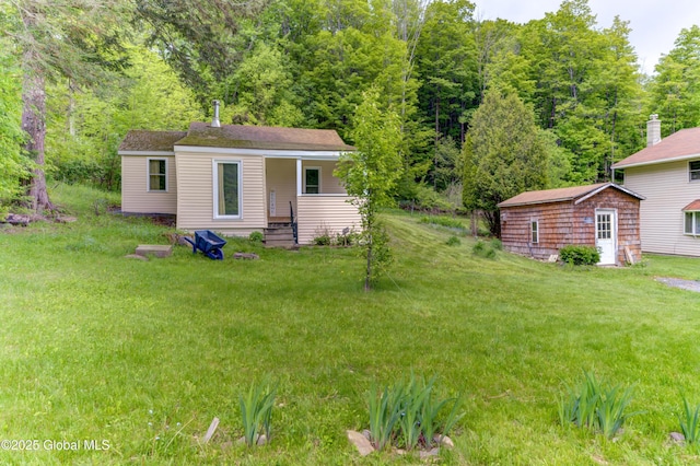 165 Lake Rd, Westerlo, NY 12023 - view of grassy yard with an outdoor structure