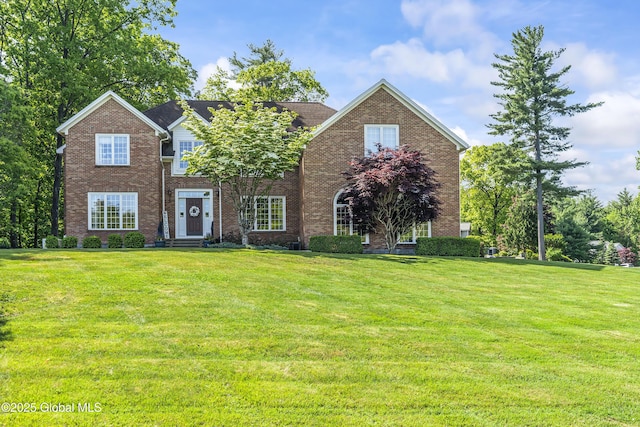 17 Brendan Ln, Niskayuna, NY 12309 - view of front facade featuring a front yard and brick siding