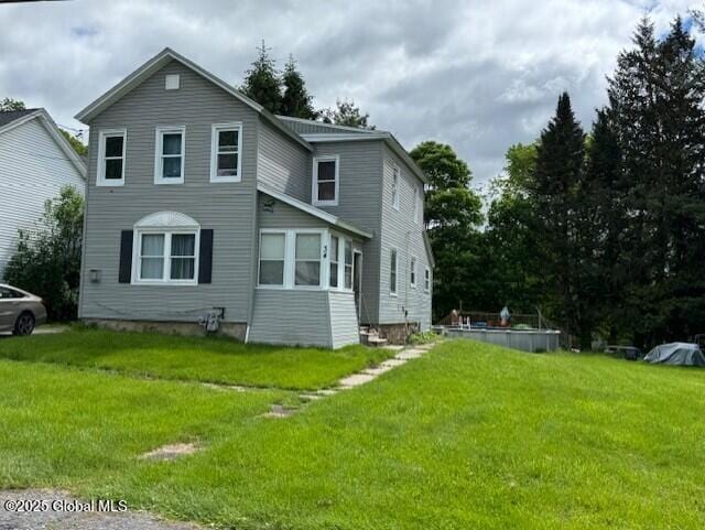 34 Haskell St, Hagaman, NY 12086 - view of front of property with a front yard