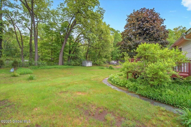 3 N Jordan Dr, Saratoga Springs, NY 12866 - view of green lawn featuring a storage shed