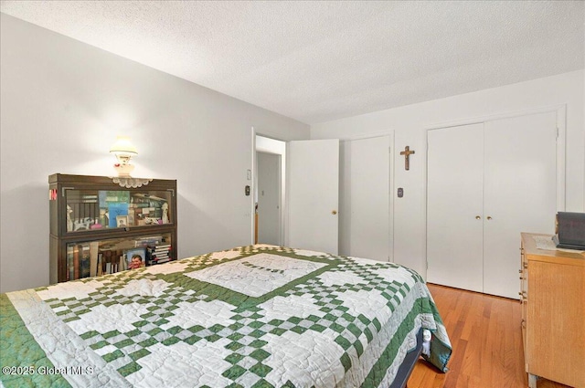 3 N Jordan Dr, Saratoga Springs, NY 12866 - bedroom featuring light wood finished floors, a textured ceiling, and two closets