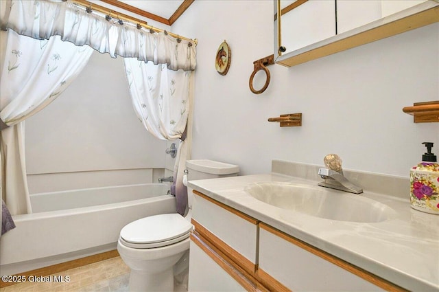 3 N Jordan Dr, Saratoga Springs, NY 12866 - bathroom featuring shower / bathtub combination with curtain and vanity