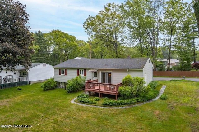 3 N Jordan Dr, Saratoga Springs, NY 12866 - back of house featuring a wooden deck and roof with shingles