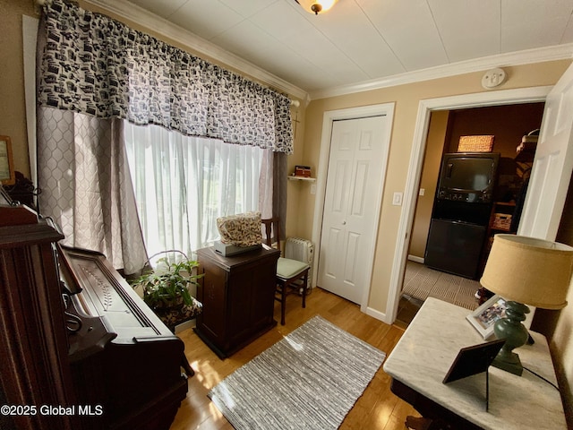 1926 Golf Ave, Schenectady, NY 12308 - office area with ornamental molding, light wood-style floors, and baseboards