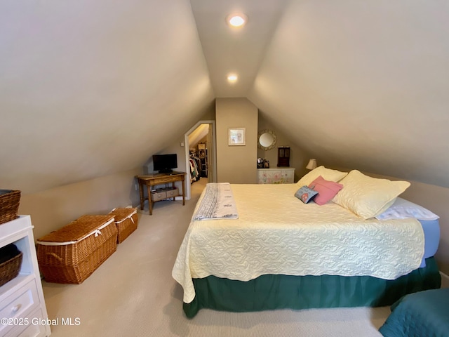 1926 Golf Ave, Schenectady, NY 12308 - carpeted bedroom featuring lofted ceiling and recessed lighting