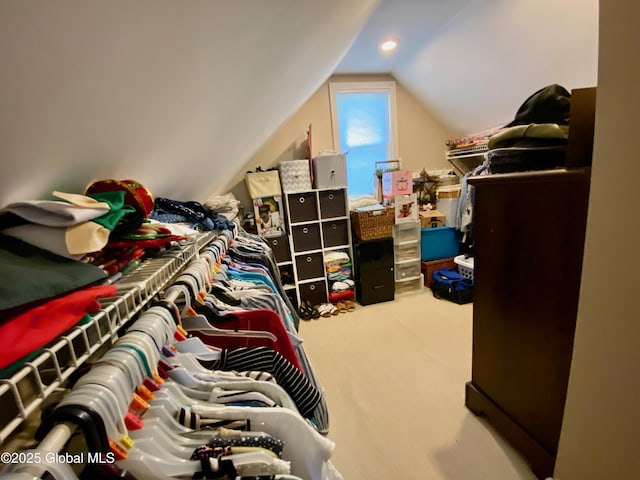 1926 Golf Ave, Schenectady, NY 12308 - spacious closet featuring carpet and lofted ceiling
