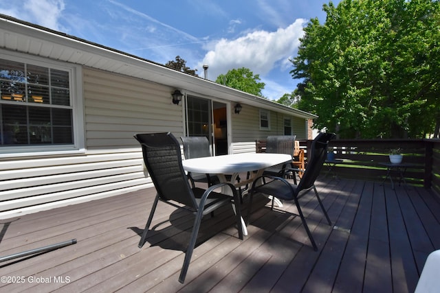23 Bayberry Dr, Halfmoon, NY 12065 - wooden terrace with outdoor dining space