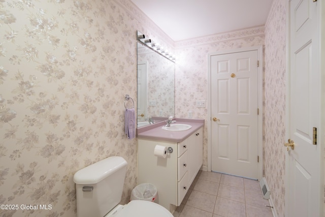 1 Avalon Ct, Colonie, NY 12211 - bathroom with tile patterned floors, vanity, and toilet