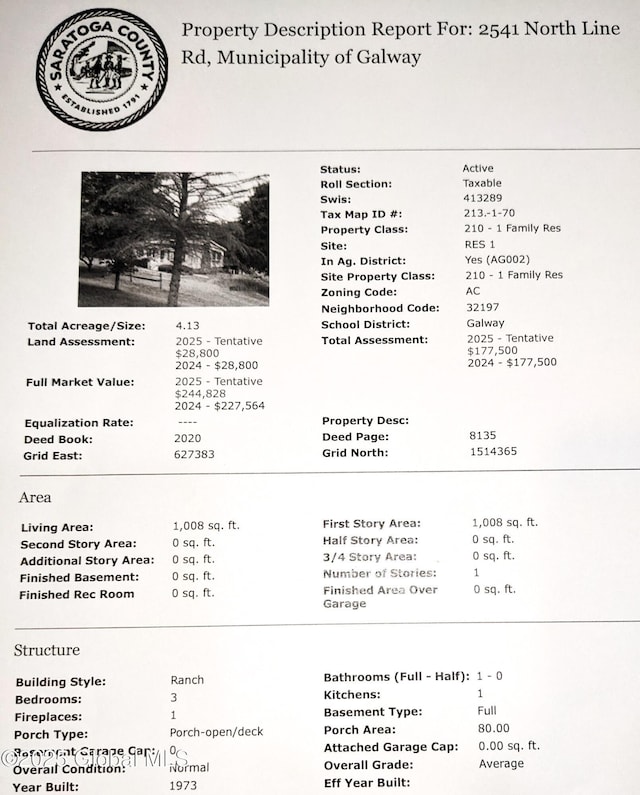 2541 N Line Rd, Galway, NY 12074 - view of a document