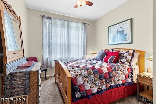 33 White Birch Dr, Lake Luzerne, NY 12846 - bedroom featuring carpet flooring and ceiling fan