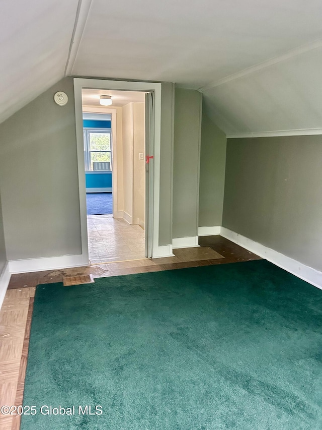 545 Gansevoort Rd, South Glens Falls, NY 12803 - bonus room featuring lofted ceiling and baseboards