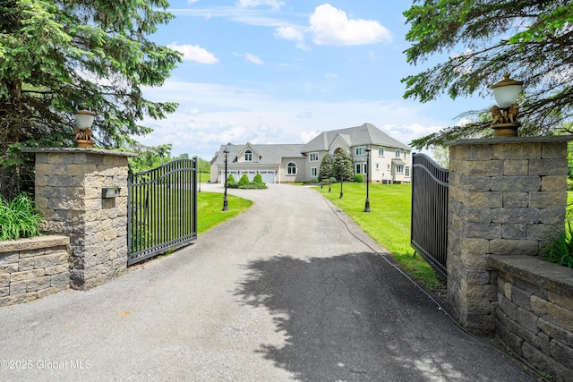 1310 Currybush Rd, Rotterdam, NY 12306 - view of asphalt driveway featuring a gate and a gated entry