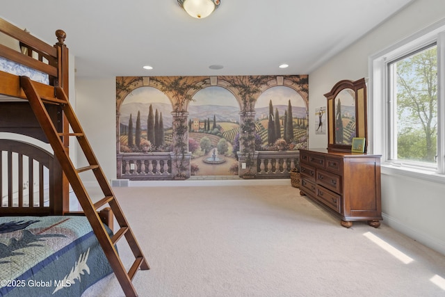1310 Currybush Rd, Rotterdam, NY 12306 - bedroom featuring light carpet, baseboards, and recessed lighting
