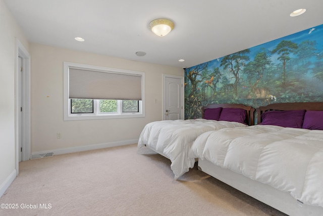 1310 Currybush Rd, Rotterdam, NY 12306 - bedroom featuring light carpet, baseboards, and recessed lighting