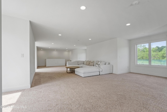 1310 Currybush Rd, Rotterdam, NY 12306 - carpeted living area with baseboards and recessed lighting