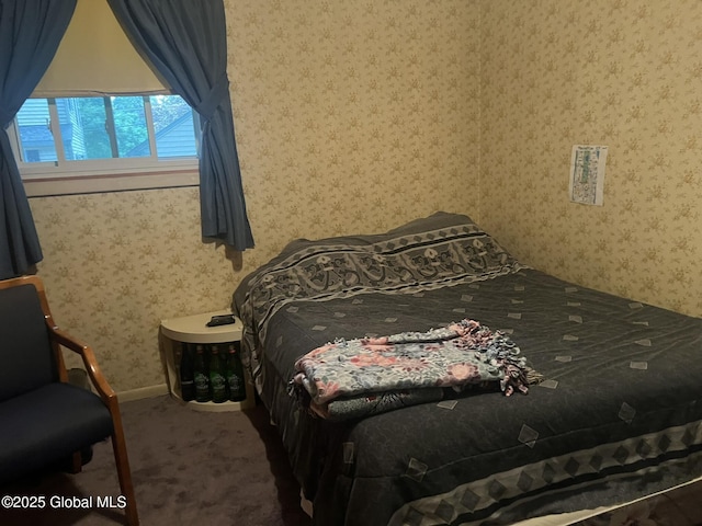 9 Potter St, Glens Falls, NY 12801 - carpeted bedroom featuring wallpapered walls and baseboards
