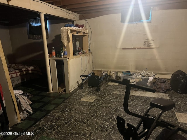 9 Potter St, Glens Falls, NY 12801 - unfinished below grade area featuring concrete block wall