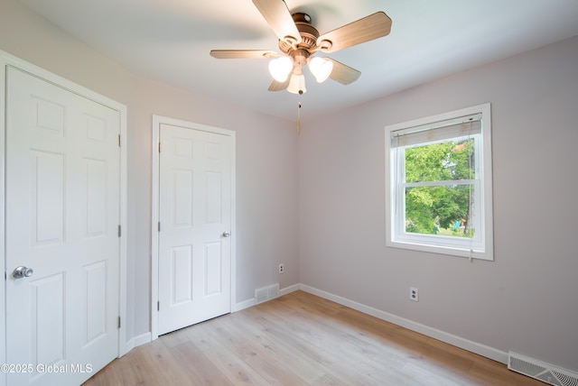78 Dewitt Ave, Schenectady, NY 12304 - unfurnished bedroom with light wood finished floors, baseboards, and ceiling fan