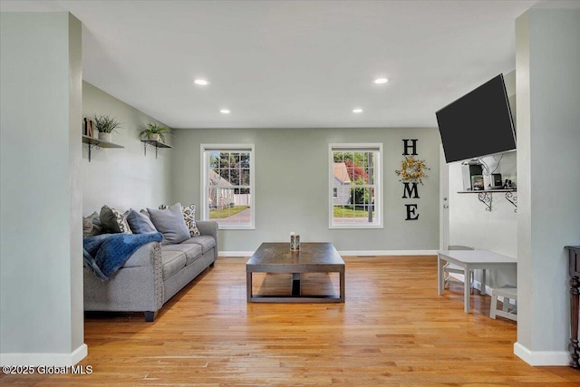 34 Wilson Ave, South Glens Falls, NY 12803 - living room featuring recessed lighting and light wood-style floors