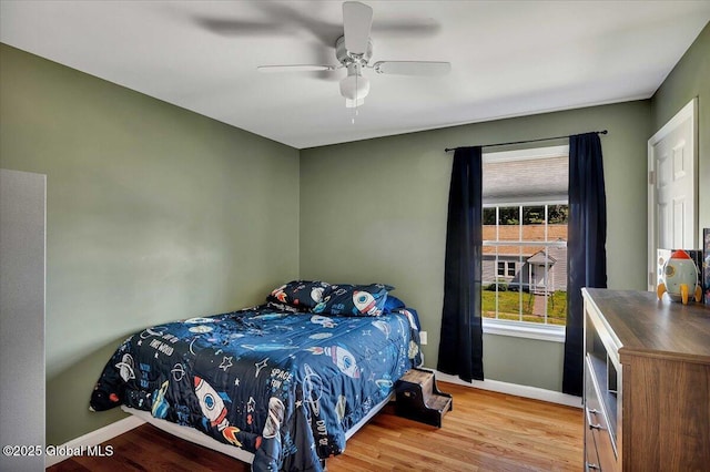 34 Wilson Ave, South Glens Falls, NY 12803 - bedroom featuring wood finished floors and a ceiling fan