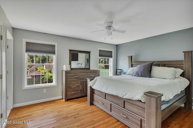 34 Wilson Ave, South Glens Falls, NY 12803 - bedroom with light wood-style flooring and a ceiling fan