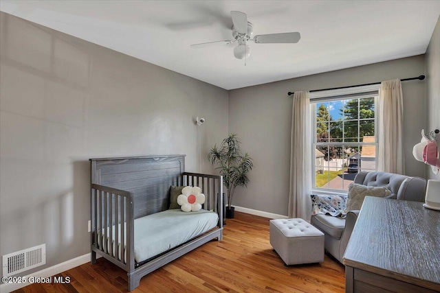34 Wilson Ave, South Glens Falls, NY 12803 - bedroom featuring wood finished floors and ceiling fan