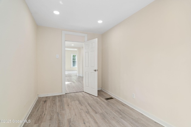 21 Kimball St, Amsterdam, NY 12010 - spare room featuring light wood finished floors, recessed lighting, and baseboards